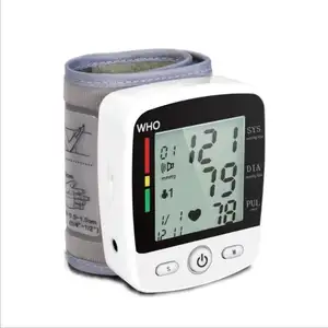 Monitor electrónico de presión arterial automático para muñeca, esfigmomanómetro de voz con batería de litio, para domicilio