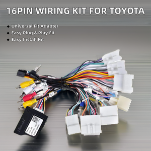 جديد 16 دبوس سيارة سلك الطاقة الأسلاك تسخير محول كانبوس مربع لتثبيت عالمي وحدة الرأس - Product Image 3