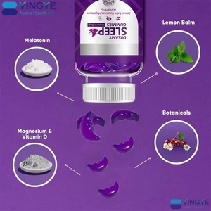 תוסף תזונה טבעוני אורגני פרטי לייבל סיטונאי OEM 5mg מלטונין מגנזיום ויטמין D גומי לשיפור השינה - Product Image 4