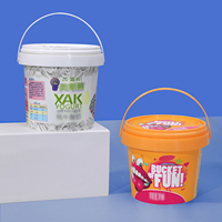 Seau en plastique rond hermétique de qualité alimentaire PP de 1 à 15 L avec couvercle et poignée, emballage alimentaire pour maltose, miel, sirop d'érable, mélasse