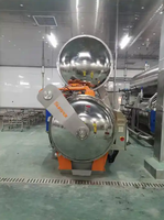 Stérilisateur à immersion en eau SUMPOT à portes à ciseaux automatiques, haute température et haute pression pour boissons gazeuses