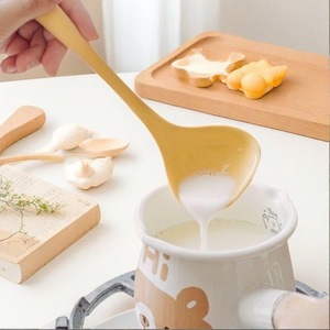 Mini <b>Silicone</b> Spatula And Spoon Set Straight Body For Kitchen Cooking And Baby Food Preparation <b>Tools</b> - Product Image 3