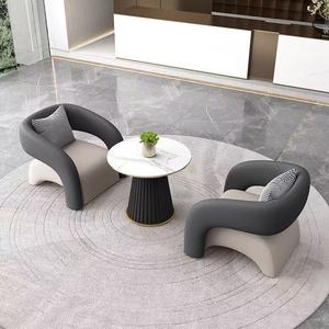 Juego de Mesa y Sillas Redondas de Lujo Ligero 2025 <span class=keywords><strong>para</strong></span> Hotel, Oficina de Ventas, Recepción, Salón de Belleza, Diseño de Salón - Product Image 2