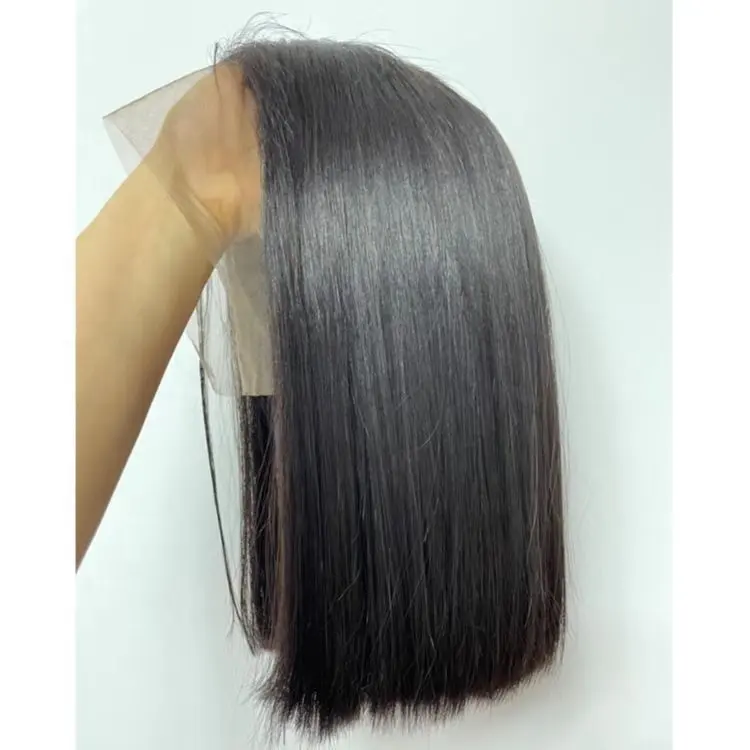 Factory Promotion Price Bob Wigs 100% Virgin Hair Lace Front Wigs Natural Black Coloredd Bob Wigs Human Hair With Band