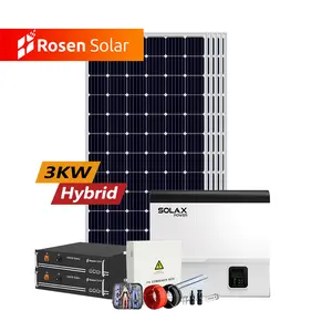 Photovoltaic Solar Electricity Generator 3kw 5kw Solar System Kit with Battery