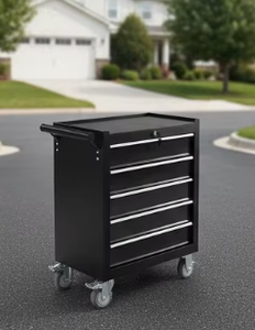 Gabinete de Herramientas Metálico Negro de 7 Cajones, Caja de Herramientas con Ruedas <span class=keywords><strong>para</strong></span> Garaje - Product Image 5