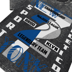 T-shirts pour hommes vintage noirs délavés à l'acide, respirants, de haute qualité, avec impression personnalisée de combinaison de couleurs, streetwear en coton - Product Image 4
