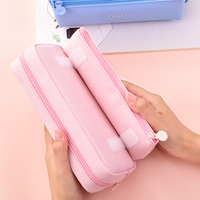 Trousse à crayons détachable Deli 66846 de haute qualité en nylon, avec petite trousse à roulettes multifonction pour stylos de bureau, idéale pour les étudiants, l'école et la maison