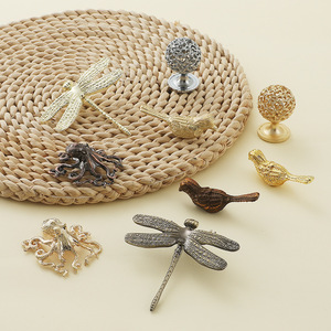 Dragonfly <b>Cabinet</b> Handle Zinc Alloy Novelty Shape Modern Design Drawer <b>Knob</b> Durable Furniture Hardware - Product Image 4