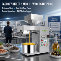 Nouvelle Presse Commerciale pour Petites Entreprises, Capacité 20kg/h, Pressage à Froid et à Chaud de Noix de Coco, Olive, Graines de Lin, Soja, Palmiste