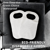 Bavoir jetable en non-tissé personnalisé avec logo imprimé, coton imperméable, pour restaurant de fruits de mer, fête, papier, pour adultes