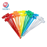 Attaches-câbles en nylon 4x200mm avec étiquettes d'identification pour câbles réseau