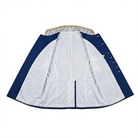 Veste Tunique Cérémonielle Hiver Bleu Foncé pour Hommes, Col Montant, Style Formel, Imperméable, Service OEM
