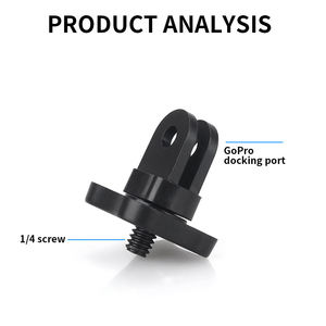 KEKAXI 1/4 accesorios de tornillo adaptador de montaje de trípode para Go pro Max Hero10/9/8/7/6/5/DJI <span class=keywords><strong>Action</strong></span> Insta360 <span class=keywords><strong>Xiaomi</strong></span> <span class=keywords><strong>YI</strong></span> SJ CAM Cámara - Product Image 3