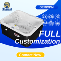 Baignoire Spa Moderne Whirlpool Intérieure/Extérieure avec Massage pour le Bien-être à Domicile