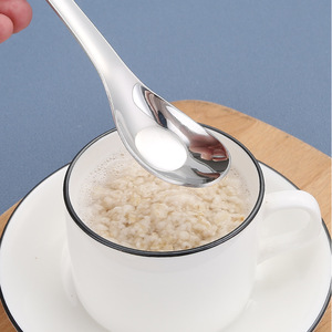 Cuillère en acier inoxydable 304, forme lingot, épaissie, style chinois, pour soupe et riz, matériau de qualité alimentaire, usage domestique et restaurant - Product Image 3