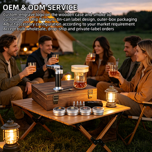 Premium Custom Brand Bar Set <strong>Whiskey</strong> <strong>Smoker</strong> with Wood Chips Torch Bullet Ice Stone Bourbon Cocktail Homebar Wineries Clubs Use - Product Image 4