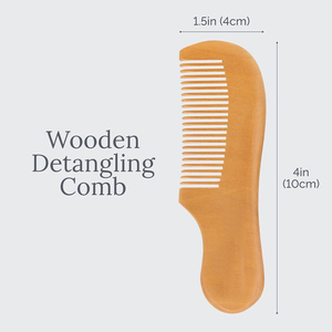Set de Regalo para Bebé de Madera <span class=keywords><strong>Ultra</strong></span> Suave con Logotipo Personalizado, <span class=keywords><strong>Cepillo</strong></span> y Peine de Pelo de Cabra Natural, <span class=keywords><strong>Cepillo</strong></span> Corporal para Recién Nacidos y Niños Pequeños, Tipo de Extensión de Cabello - Product Image 2