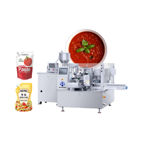 Machine d'emballage automatique multifonctionnelle pour le remplissage et la fermeture de sachets/sacs de liquides alimentaires, pour la pâte d'ail et la sauce