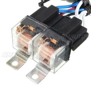 1/2pcs 7'' H4 Headlight 2 Headlamp Relay Wiring Harness Car <b>Light</b> Bulb <b>Socket</b> Plug for Car Auto Headlight - Product Image 5