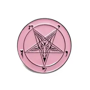 Custom Fashion Design Animal Cartoon Soft Enamel Pin Hard Enamel Pin Metal Badge Pagan Pentacle Symbol Button Pin