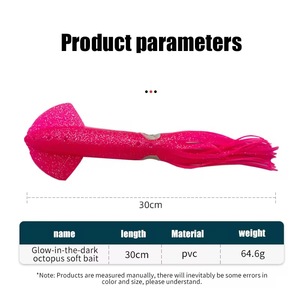 Señuelo de Pesca de Pulpo de Plástico Suave de 30 cm, Luminoso, Artificial, para Pesca de Arrastre, Cebo de Jigging, Calamar Realista - Product Image 2