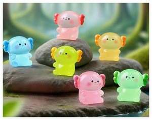 Giocattoli Luminosi in Resina a Forma di Axolotl, Regalo per Bambini, Figurine Fluorescenti da Collezione, Buste Misteriose Lucky Blind - Product Image 5