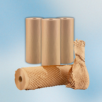 Rouleau de papier de coussin en nid d'abeille biodégradable Emballage écologique Papier kraft pour la protection de remplissage de vide