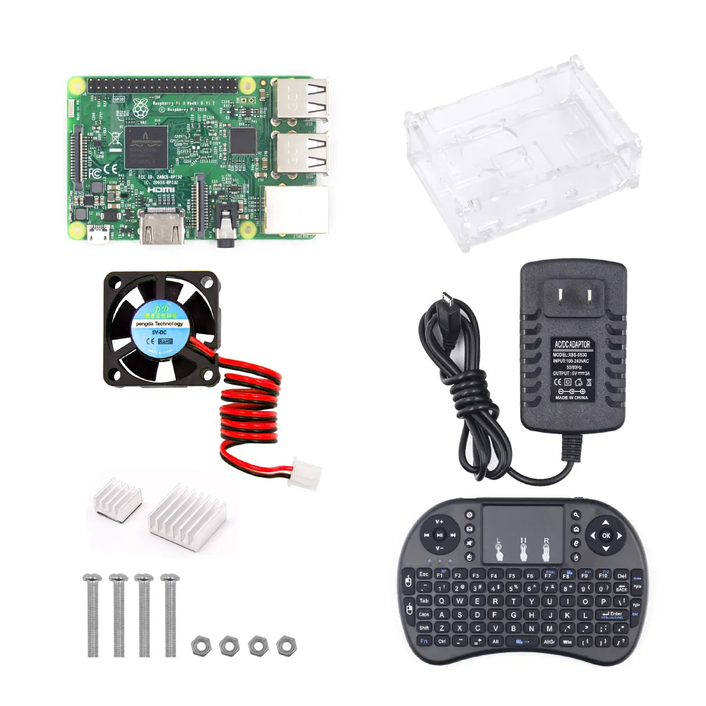 RoboWiz Raspberry Pi 3 B Starter Kit Development Kit With Plastic Retail Box