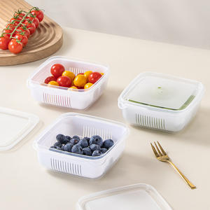 Contenedor de Almacenamiento de Alimentos Cuadrado de la Tienda de la Fábrica Jiangquan, con Tapa Hermética con Clip para Refrigerador, para Cebolla, Ajo y Jengibre - Product Image 4