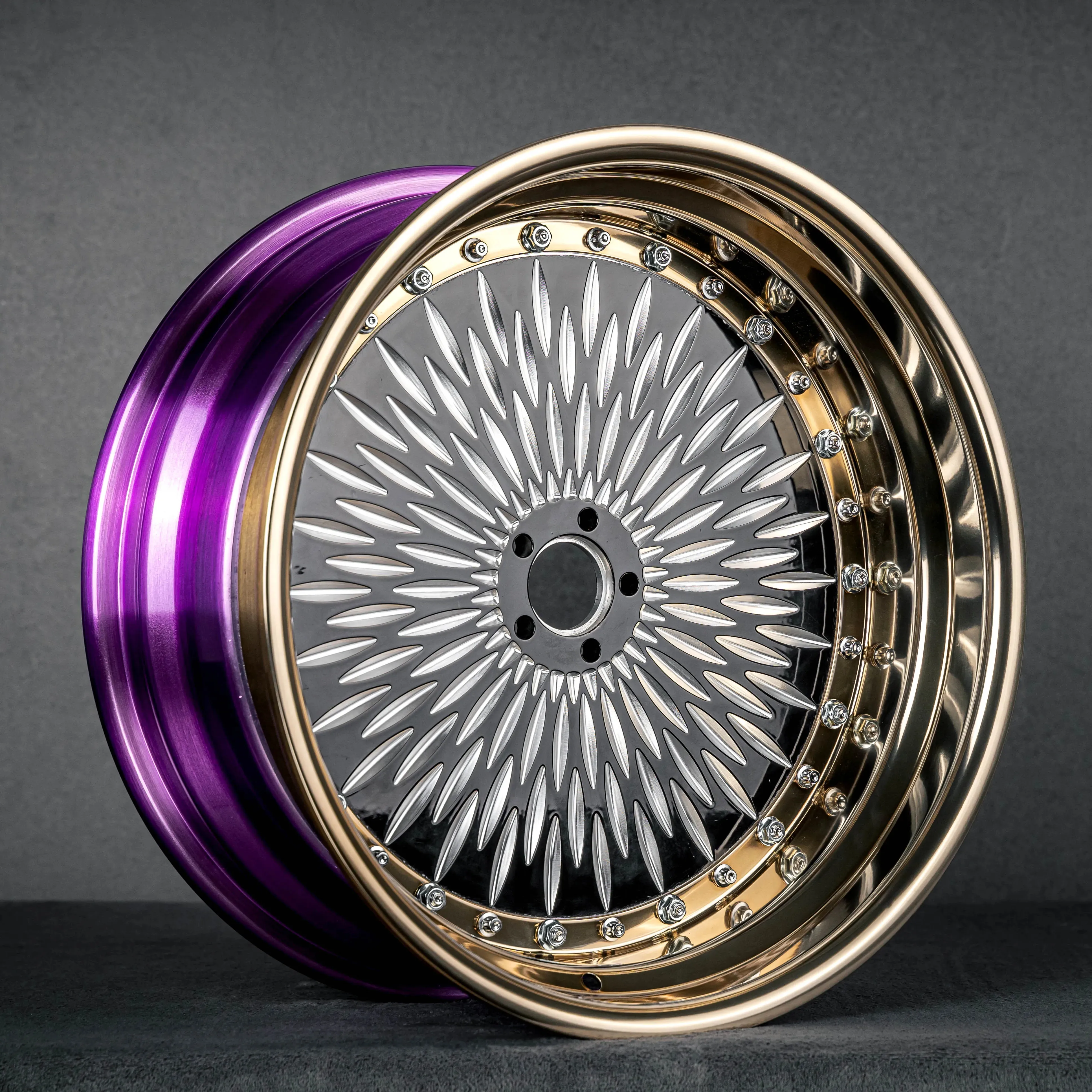 Пользовательские легкосплавные диски 20 "21 22-дюймовые фиолетовые 2 шт. кованые колеса для легкового автомобиля