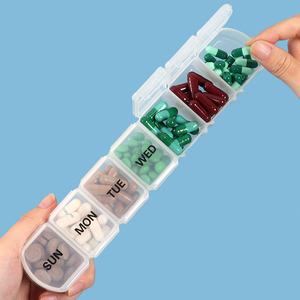SUNSHING settimanale medicina organizzatori di pillole <span class=keywords><strong>per</strong></span> uso alimentare <span class=keywords><strong>contenitore</strong></span> di medicina 7 giorni scatola di pillole <span class=keywords><strong>per</strong></span> integratori vitaminici olio di pesce - Product Image 5