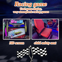 Simulateur de course de voiture d'arcade 3D à vitesse maximale avec écran LCD de 55 pouces, langue anglaise, matériau métallique