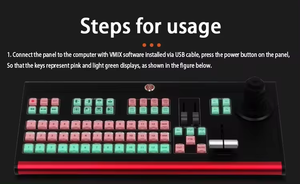 Runpu tuyệt vời VMIX video Switcher Bảng điều khiển bàn phím sống hấp phát sóng - Product Image 6