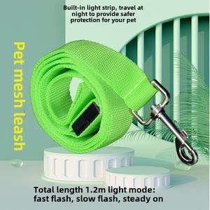 Laisse de corde de chiot lumineuse à LED Offre Spéciale laisse de chien en polyester doux à la mode avec motif imprimé brillant dans le noir - Product Image 6