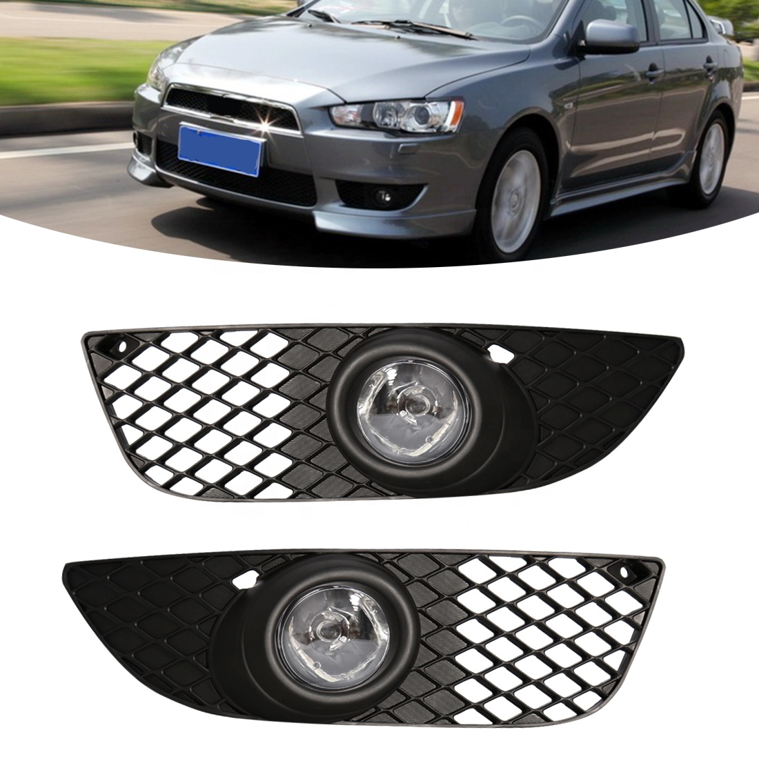 Switch For 2008-2014 Mitsubishi Lancer Fog Light Replacement Lancer Front Bumper Driving Fog Lamps Assembly Bulb With Bezel Wiring Kit Switch For 2008-2014 Mitsubishi Lancer Fog Light Replacement Lancer Front Bumper Driving Fog Lamps Assembly Bulb With Bezel Wiring Kit