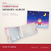 Album photo de Noël personnalisé, couverture rigide avec page de message à gratter, feuilles doubles pour écrire, idéal pour les cadeaux d'anniversaire
