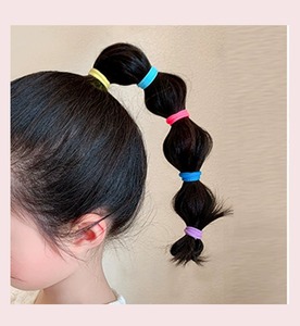 Offerta Speciale Elastici per Capelli da Ragazza, Anelli per Coda di Cavallo, Non Danneggiano i Capelli, Piccoli Elastici Colorati, Anelli in Spugna, Elastici ad Alta Elasticità - Product Image 5