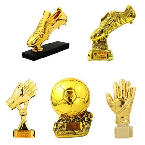 Bola Dourada Bota Dourada Futebol Troféu Winner Cup Troféu Artesanato Resina Troféus Ballon d'Or