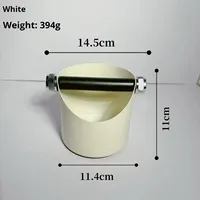 Boîte à déchets de café en acier inoxydable, grande capacité, barre de frappe amovible, base antidérapante, récipient pour déchets de café, outil de barista