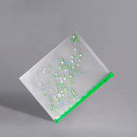 Bolsa de archivo cuadrada y brillante. Suministros de oficina Carpeta de documentos con cremallera PP Cartera de plástico ecológica Bolsa de archivo para estudiantes