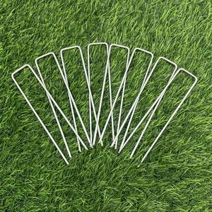 Clous galvanisés en U, agrafes de jardin robustes pour la fixation du gazon artificiel - Product Image 5