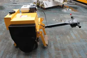 Small Hand Roller Compactor Vibratory Road Roller Double Drum Vibrating Road Roller