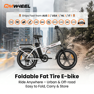 Vélo électrique QMHEEL Q30 48V 20x4 avec pneus larges compacts, frein hydraulique, entrepôt USA Europe Australie, vente en gros directe d'usine B2B - Product Image 1