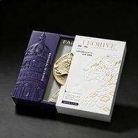 Coffret Cadeau de Luxe à Tiroir Coulissant pour Cosmétiques, Boîte Rigide Blanche avec Étui Extérieur Violet, Motif Léopard Doré en Relief, Personnalisation UV, Vente en Gros