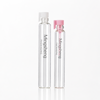 Flacon de parfum en verre transparent vide Mingsheng personnalisé de 1 ml et 2 ml, mini flacons d'échantillon portables pour liquides et parfums