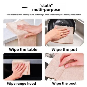 Eco-Friendly Loofah Cloth Kitchen Specific Oil Absorbing and Non Greasy Dishwashing Cloth - Product Image 2