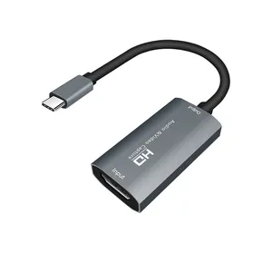 Boîtier d'enregistrement et diffusion en Streaming, HD 1080P vers usb type-c, carte d'acquisition pour jeux vidéo en direct, compatible DVD, caméra HD, appareil photo et PS4