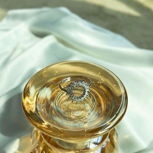 Anillos de boda de plata S925 Dylam con circonita cúbica, anillos de boda de plata con circonita cúbica al por mayor, anillos de boda de plata con circonita cúbica y piedra preciosa audaz con diseño de sol - Product Image 6