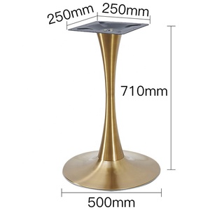 قاعدة طاولة دائرية للقهوة والطعام، أرجل أثاث عصرية فاخرة للمطاعم والحانات، قواعد طاولة معدنية ذهبية وبيضاء وسوداء على شكل زهرة التوليب - Product Image 3